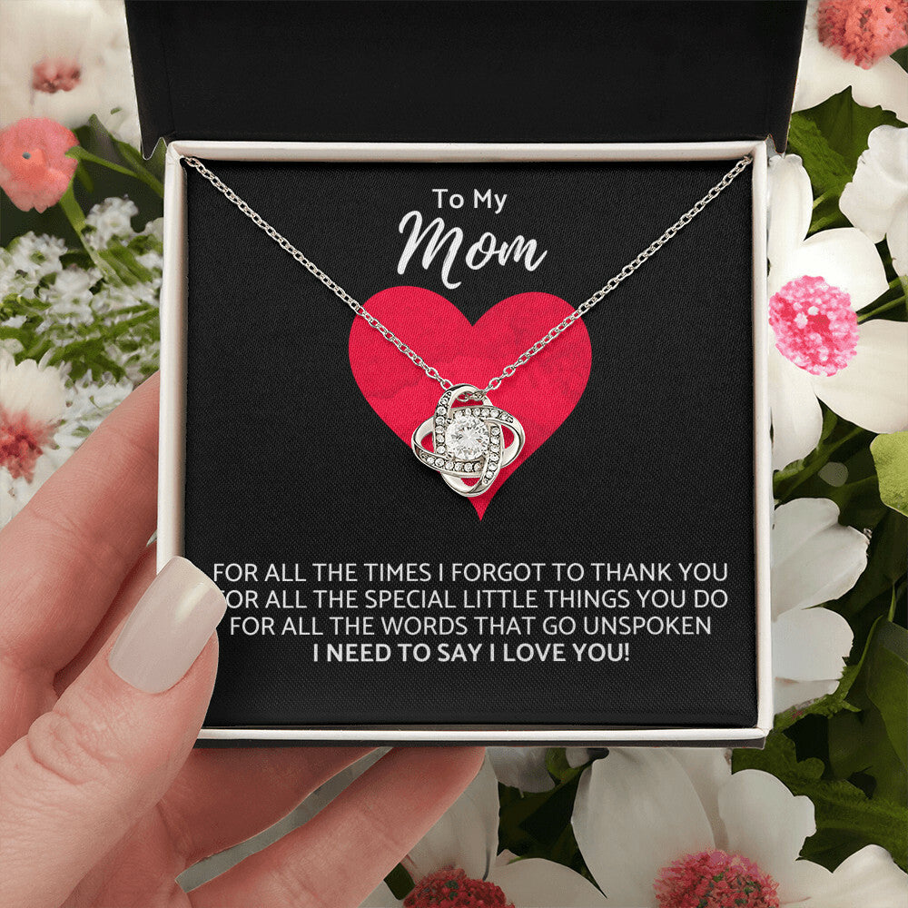 Premium Mother's Day Necklace Customize Gift For Your Loving Mom! ❤️ 1 Love Knot Necklace