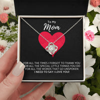 Premium Mother's Day Necklace Customize Gift For Your Loving Mom! ❤️ 1 Love Knot Necklace