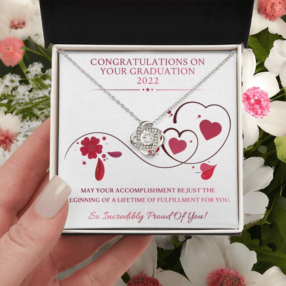 Class Of 2022 Gift Necklace For Daughter Graduation Necklace For Granddaughter Graduation Gifts F Love Knot Necklace