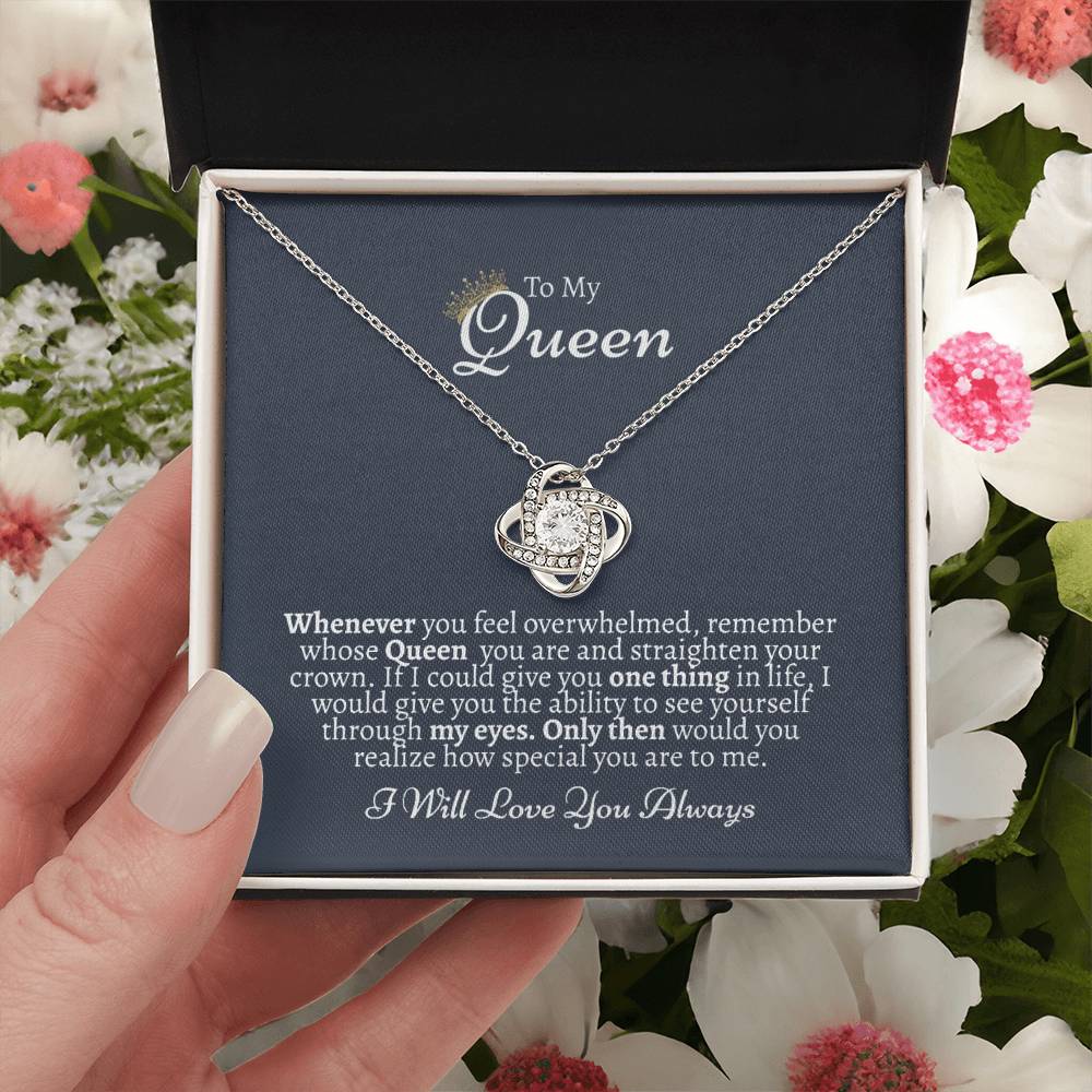 Granddaughter Gift From Grandparents Necklace For Granddaughter Love Knot Necklace