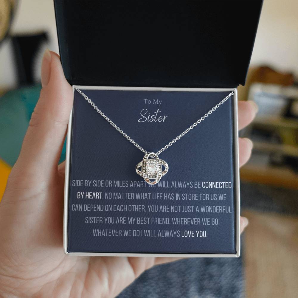 To My Sister - The Infinity Love Knot Necklace  Love Knot Necklace