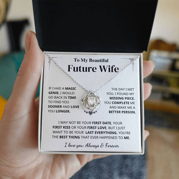 Future Wife Gift- My Last Everything Love Knot Necklace