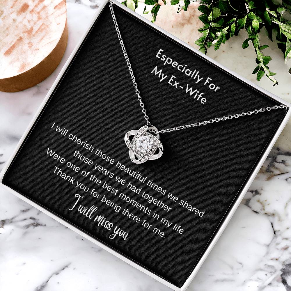 Ex-Wife Divorced Departing Gift Former Wife For My Ex Birthday Mother&#39;s Day Breakup Gift Friendship P Love Knot Necklace