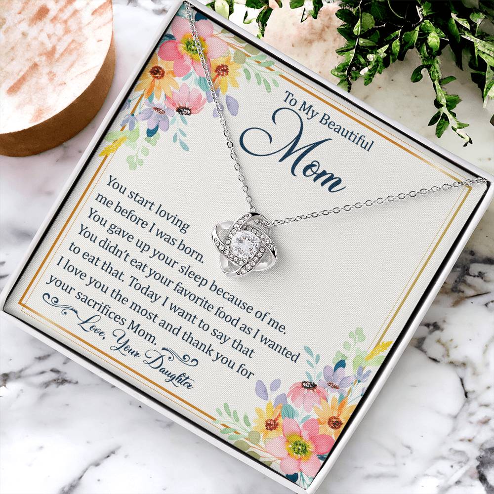 Mother&#39;s Day Happy Birthday Or Just To Say Love You Mom - 11 Love Knot Necklace