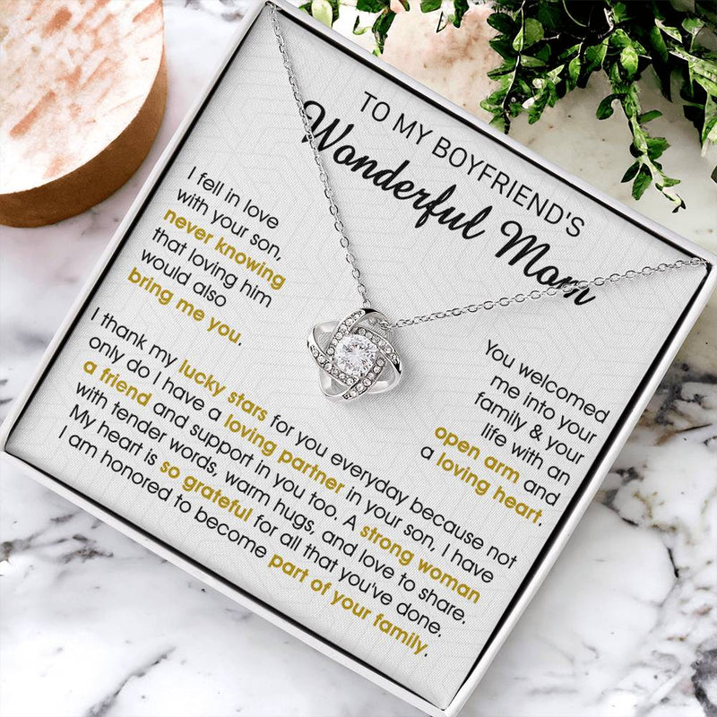 Gift For Boyfriend's Mom Bring Welcomed Lucky Tender Love Knot Necklace Love Knot Necklace