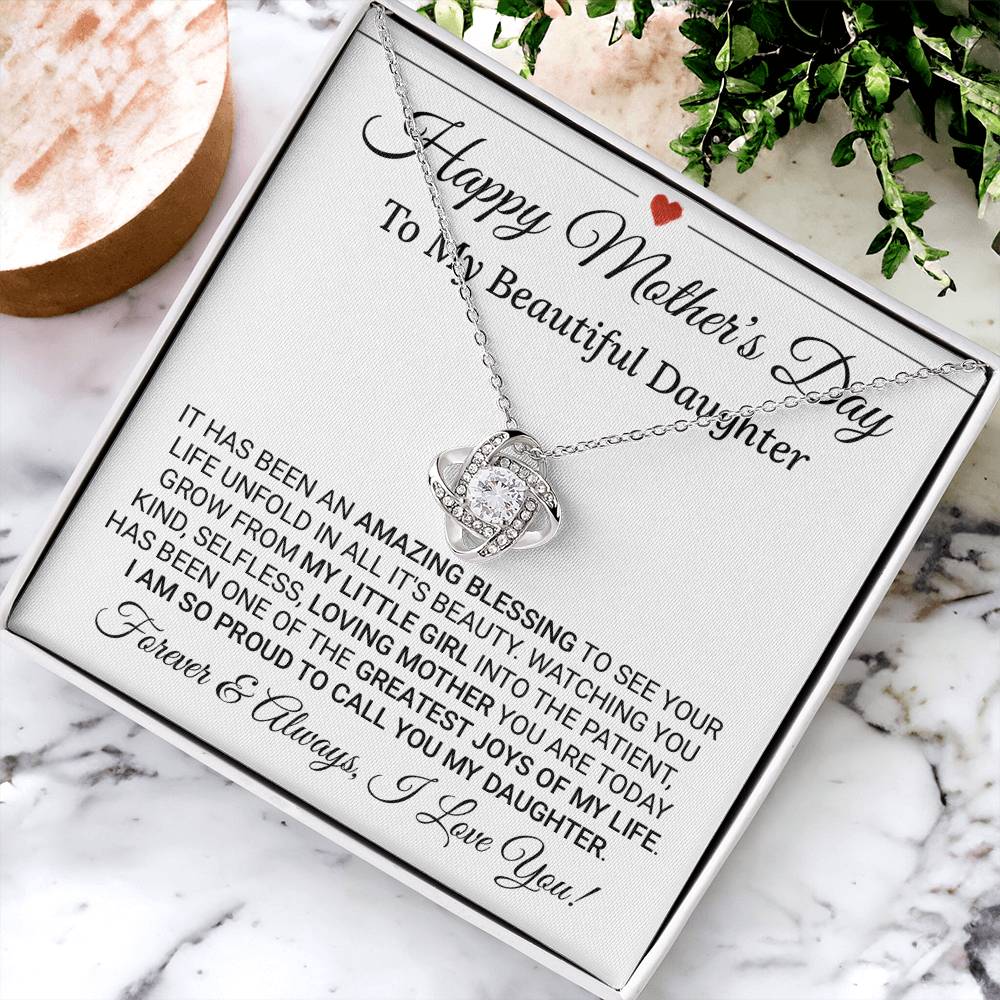 Mother&#39;s Day Gift For Daughter Love Knot Necklace