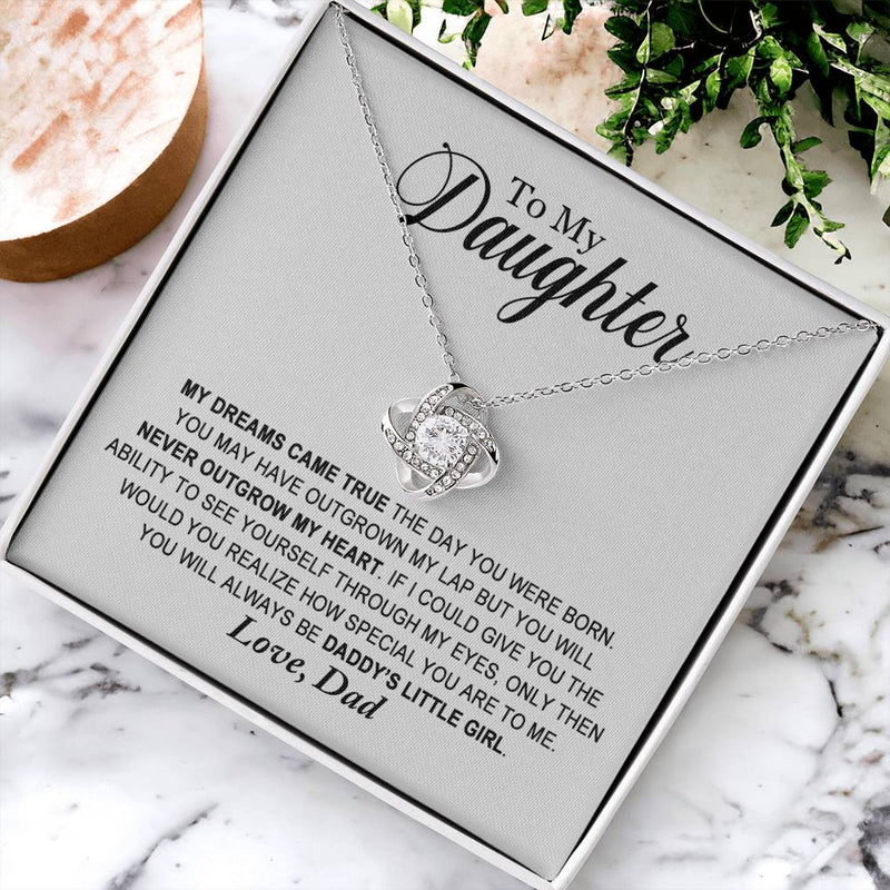 Daughter - You Will Always Be Daddy's Little Girl - Ne Love Knot Necklace