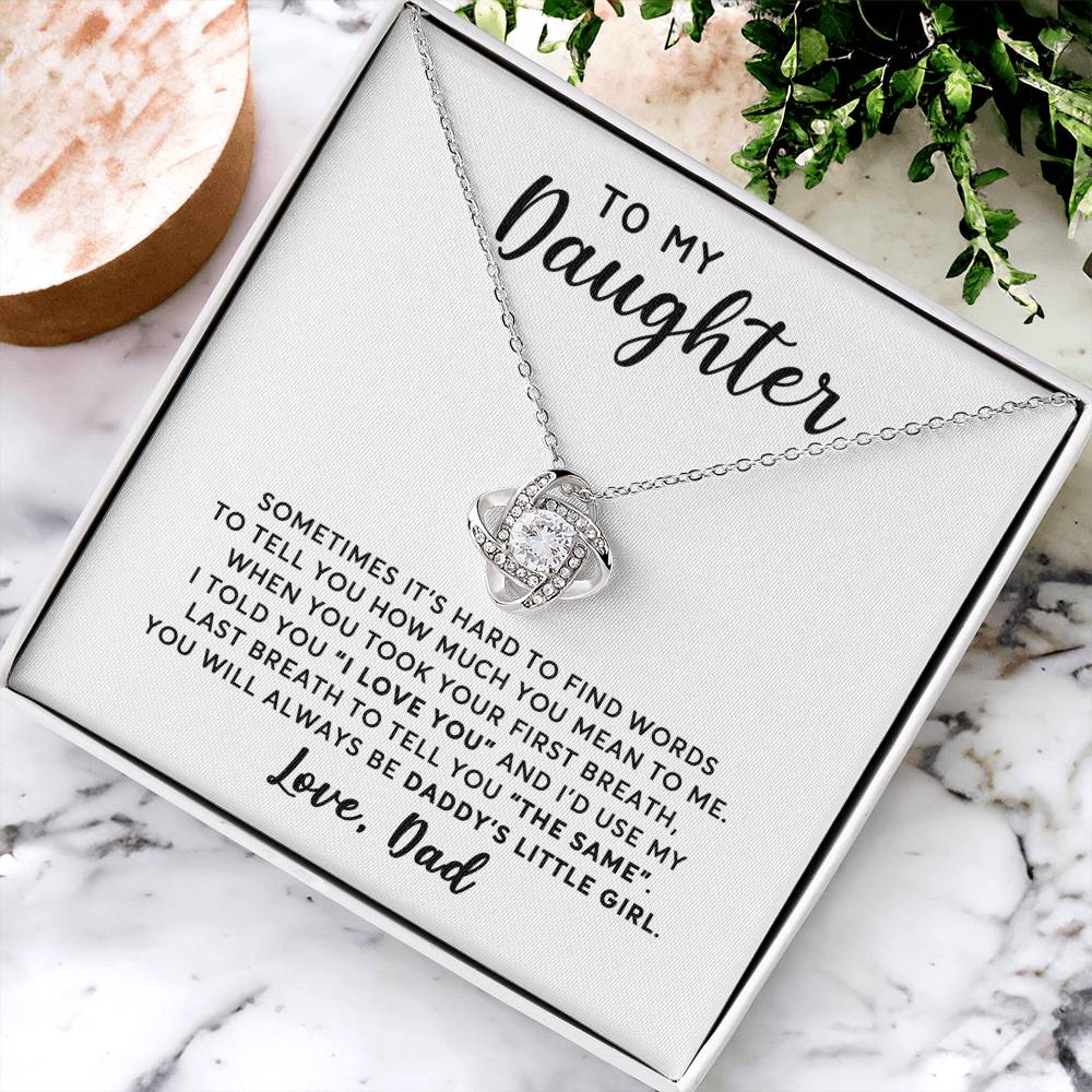 Daughter - Last Breath - Necklace Love Knot Necklace
