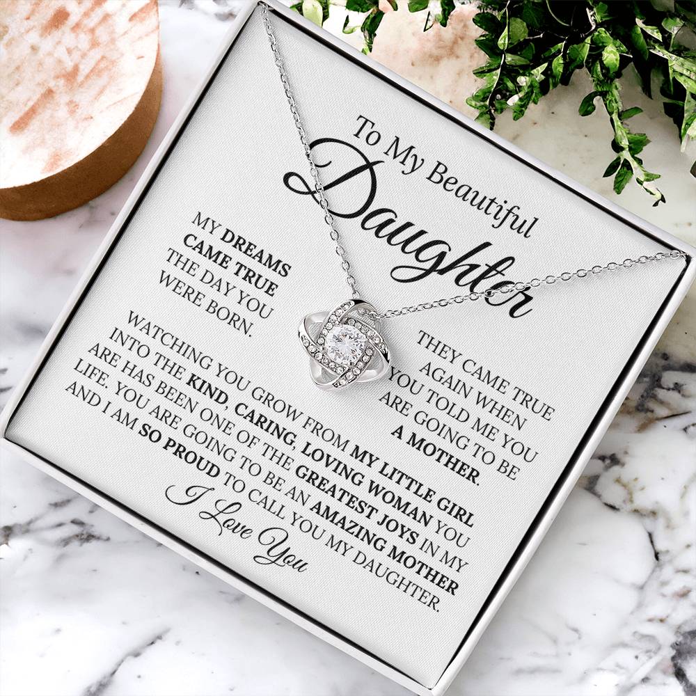 Heartfelt Mother-To-Be Mother&#39;s Day Gift Love Knot Necklace