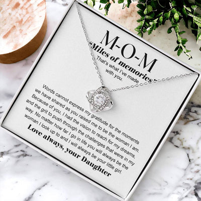 To My Mom Love Knot Necklace