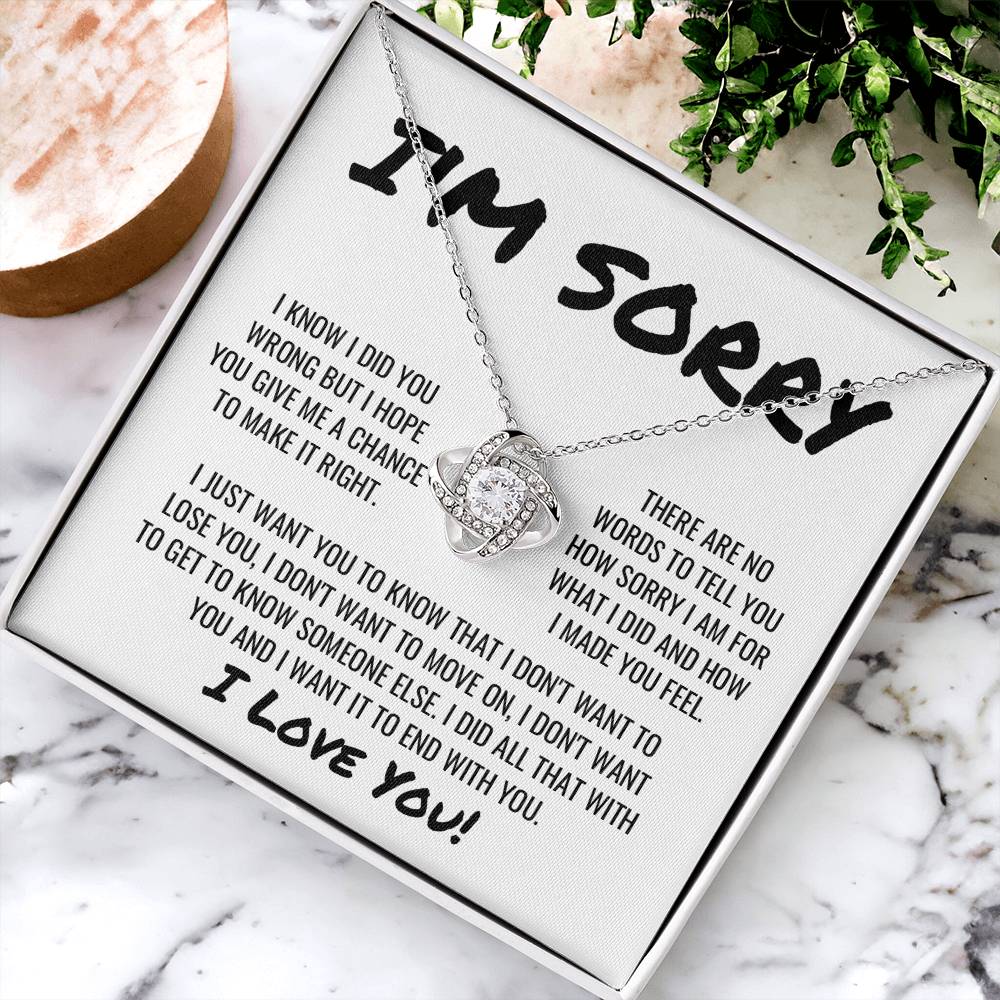Sorry Apology 1 - Love Knot Necklace – Heartstring Treasures