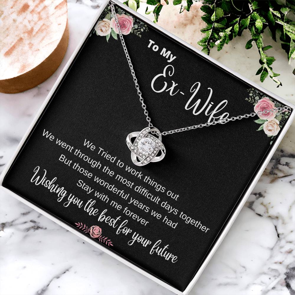 The  Ex-Wife Divorced Departing Gift Former Wife For My Ex Birthday Mother&#39;s Day Breakup G Love Knot Necklace
