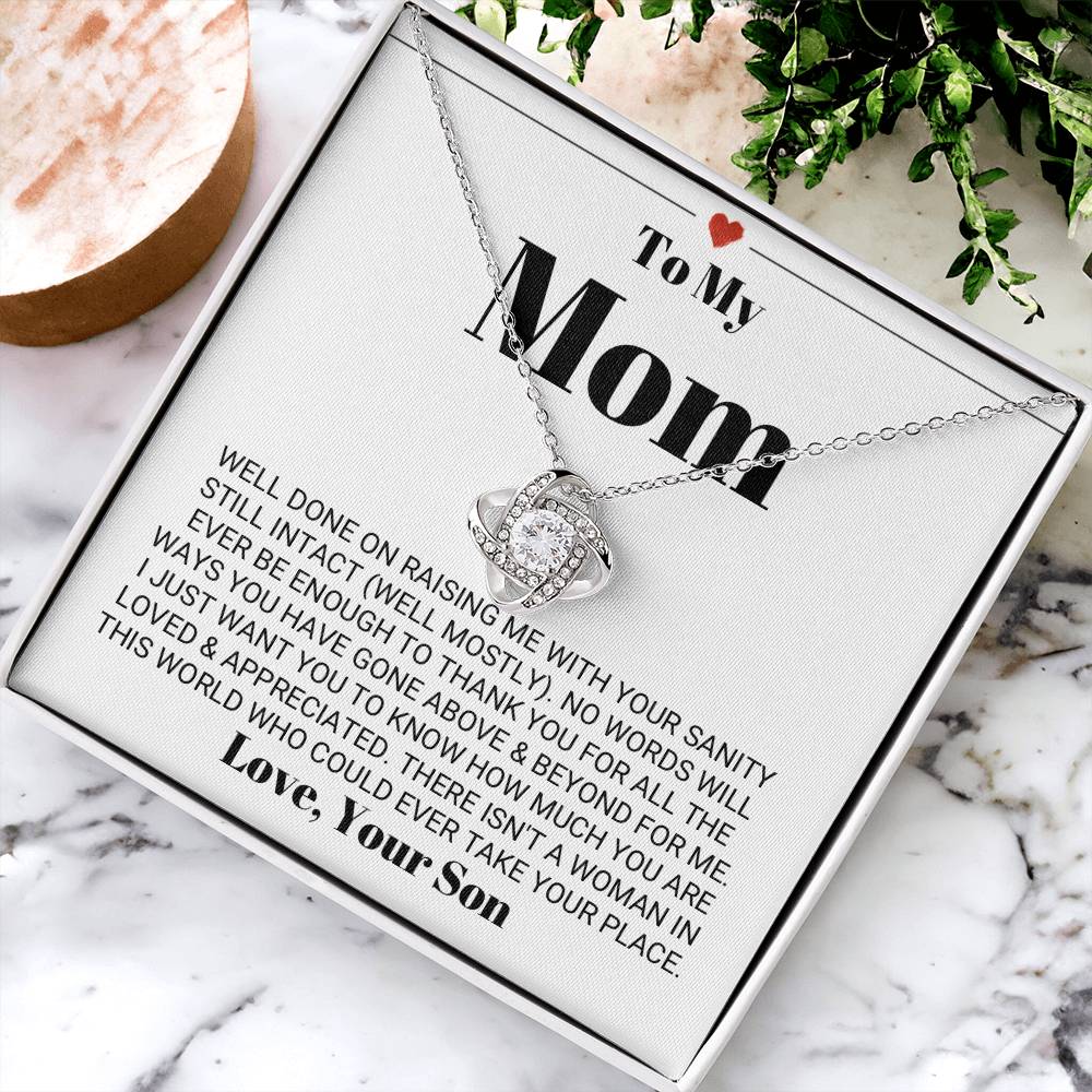 Funny Heartwarming Mother's Day Gift Love Knot Necklace