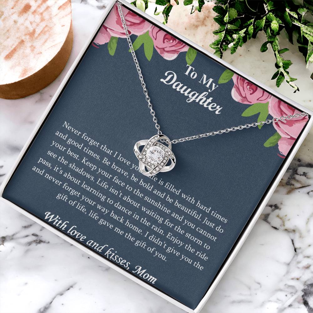 The Best Gift For Your Daughter - Valentine&#39;s Day Gift For Daughter From Mother Spiritual Meaning Gift For Daughter Dau Love Knot Necklace
