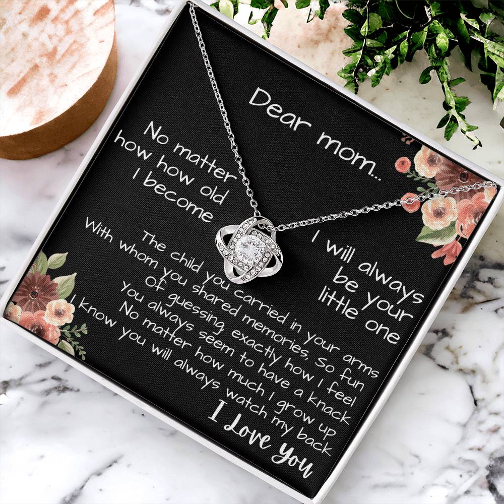 To My Mom Necklace Unique Gift From Daughter Or Son Mom Birthday Mother&#39;s Day Gift Love Knot Necklace