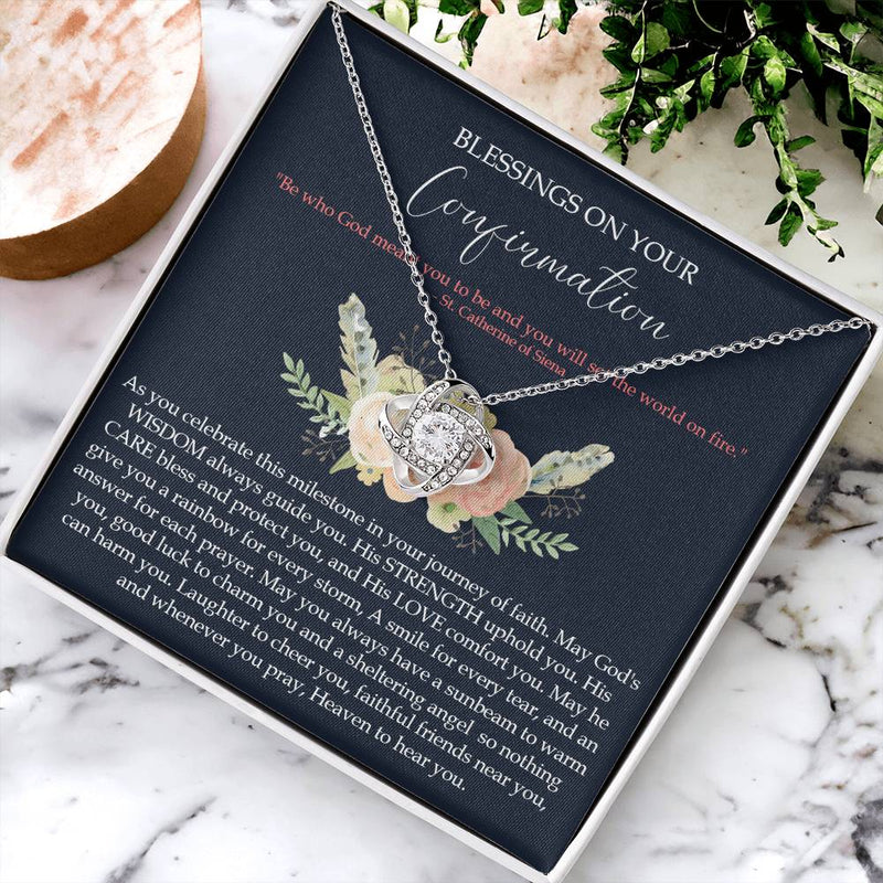 Confirmation Gifts For Girls Customize Gifts For Her Confirmation Ne Love Knot Necklace