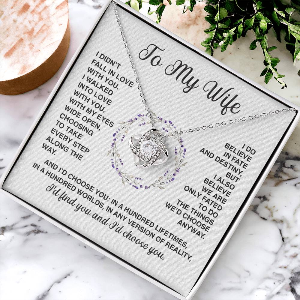 Delivery By Mother&#39;s Day Wf031   Gift Fo Love Knot Necklace