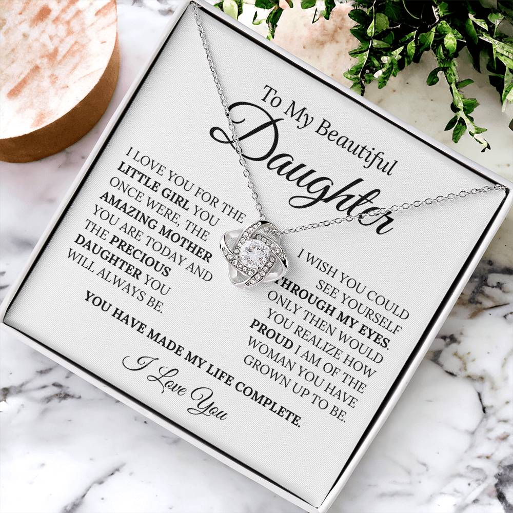 Heartfelt Mother&#39;s Day Gift For Daughter Love Knot Necklace