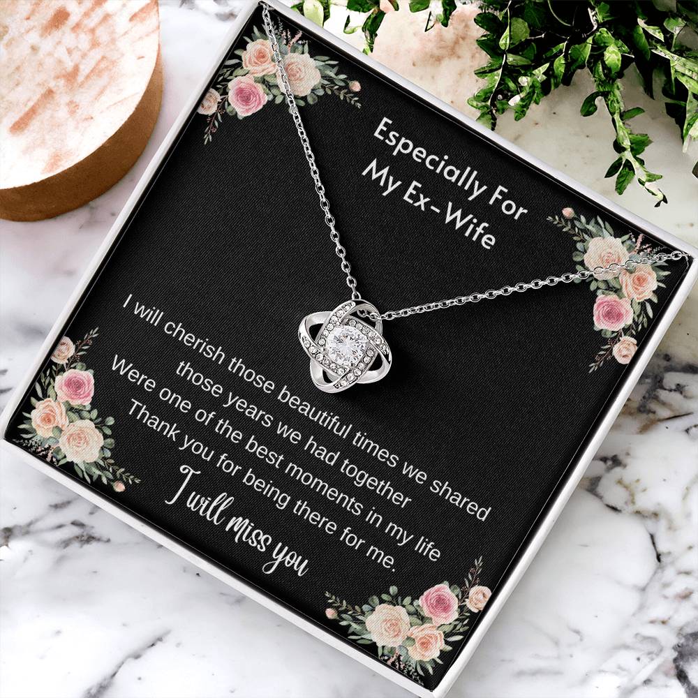 Ex-Wife Divorced Departing Gift Former Wife For My Ex Birthday Mother&#39;s Day Breakup Gift Friendship Pr Love Knot Necklace