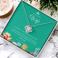 1 Year Anniversary Gift For Wife 1 Year Anniversary Gifts 1 Year Wedding Anniversary Gift Ideas 1St Wedding Anniversary Gift F(7) Love Knot Necklace