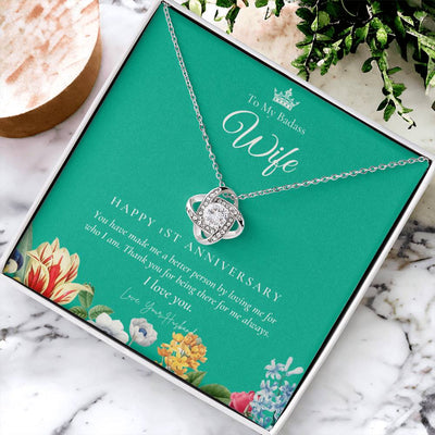 1 Year Anniversary Gift For Wife 1 Year Anniversary Gifts 1 Year Wedding Anniversary Gift Ideas 1St Wedding Anniversary Gift F(7) Love Knot Necklace