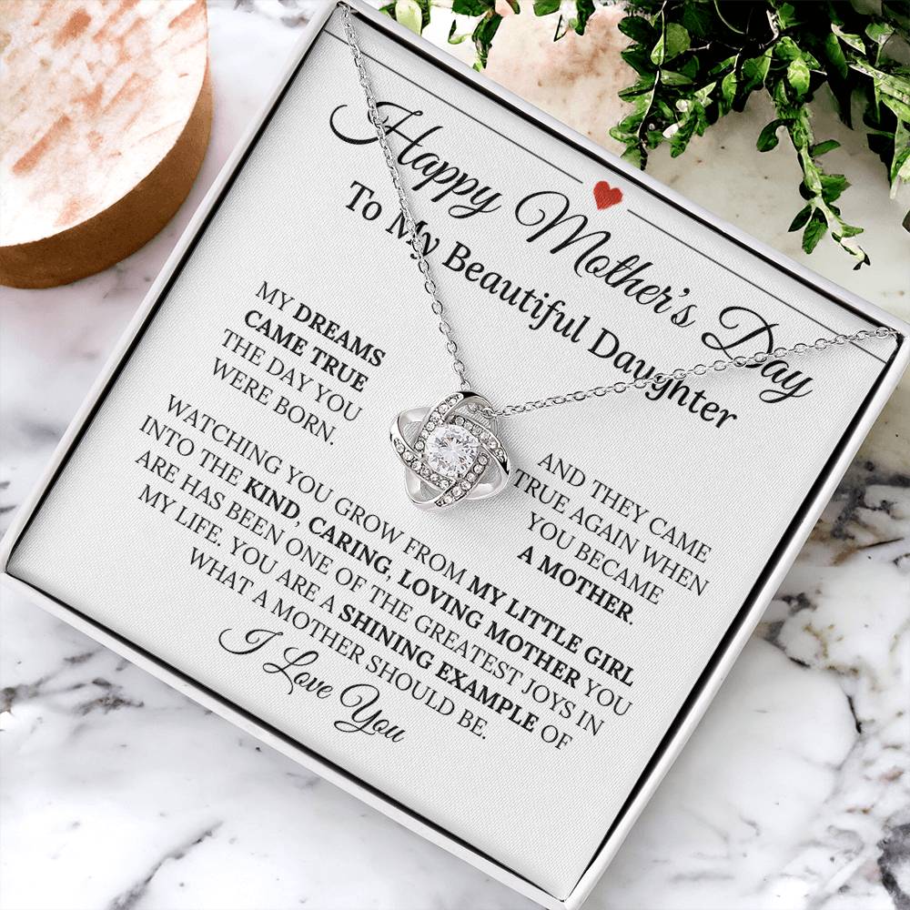 Heartfelt Mother&#39;s Day Gift For Daughter Love Knot Necklace