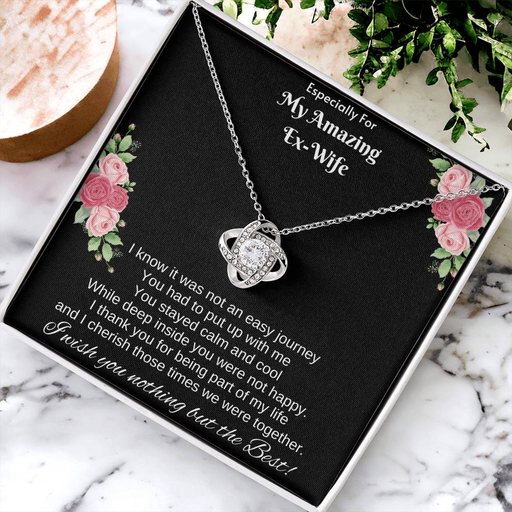 The  Ex-Wife Divorced Departing Gift Former Wife For My Ex Birthday Mother&#39;s Day Breakup Gift Friendship P Love Knot Necklace