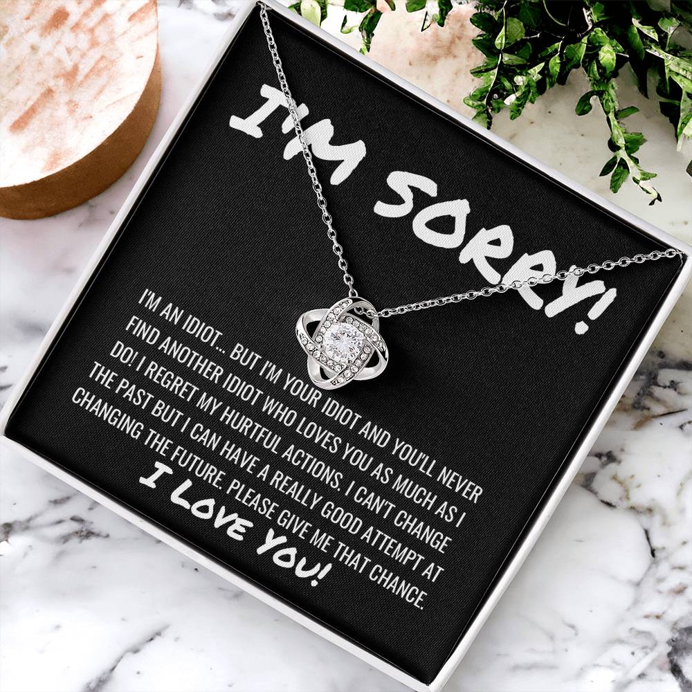 Sorry Apology Necklace 11 Love Knot Necklace – Heartstring Treasures