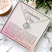Granddaughter Graduation Gift From Grandma & Grandpa Gift For Granddaughter Graduation Granddaughter Graduation Love Knot Necklace