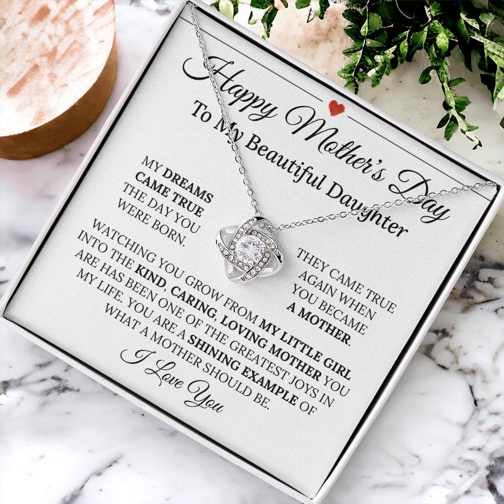 Heartfelt Mother&#39;s Day Gift For Daughter 4 Love Knot Necklace