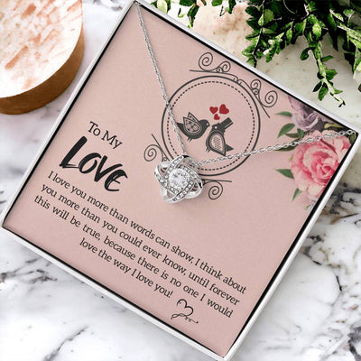 To My Girlfriend Necklace For Girlfriend Girlfriend Jewelry Girlfriend Gift Anniversary Gift For Girlfriend Love Knot Necklace