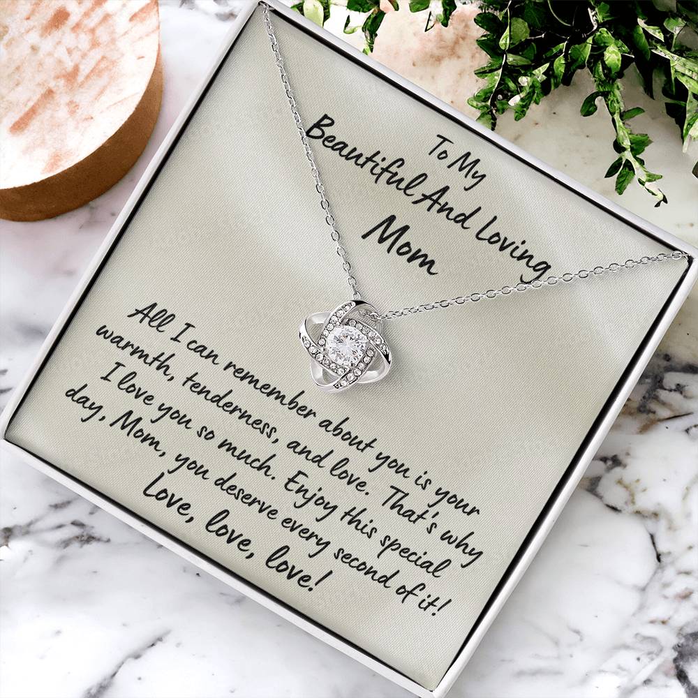 The Beautiful Love Knot Necklace For Mom On Mother&#39;s Day Love Knot Necklace