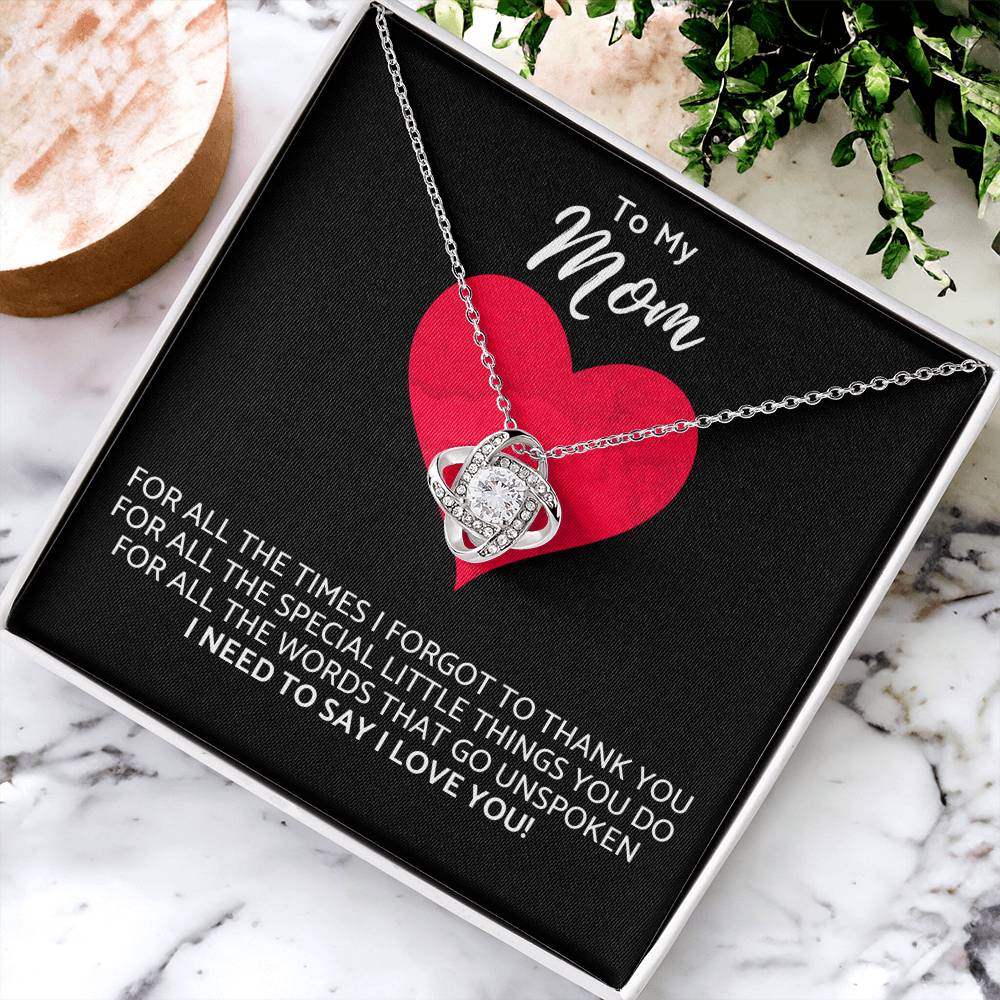 Premium Mother's Day Necklace Customize Gift For Your Loving Mom! ❤️ 1 Love Knot Necklace