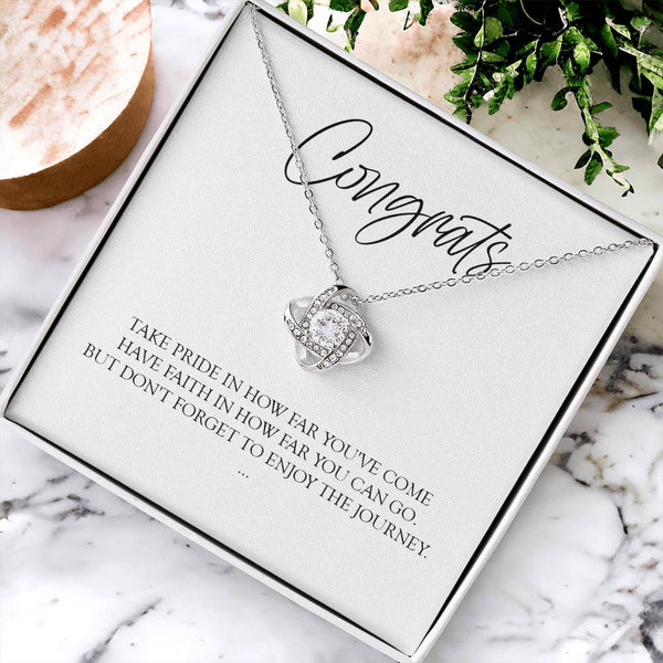 Graduation Gift For Her Graduation Gift For Daughter Graduation Necklace Love Knot Necklace