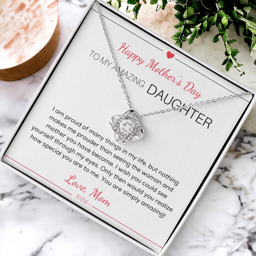 Almost Sold Out To My Daughter - Happy Mother&#39;s Day Love Knot Necklace