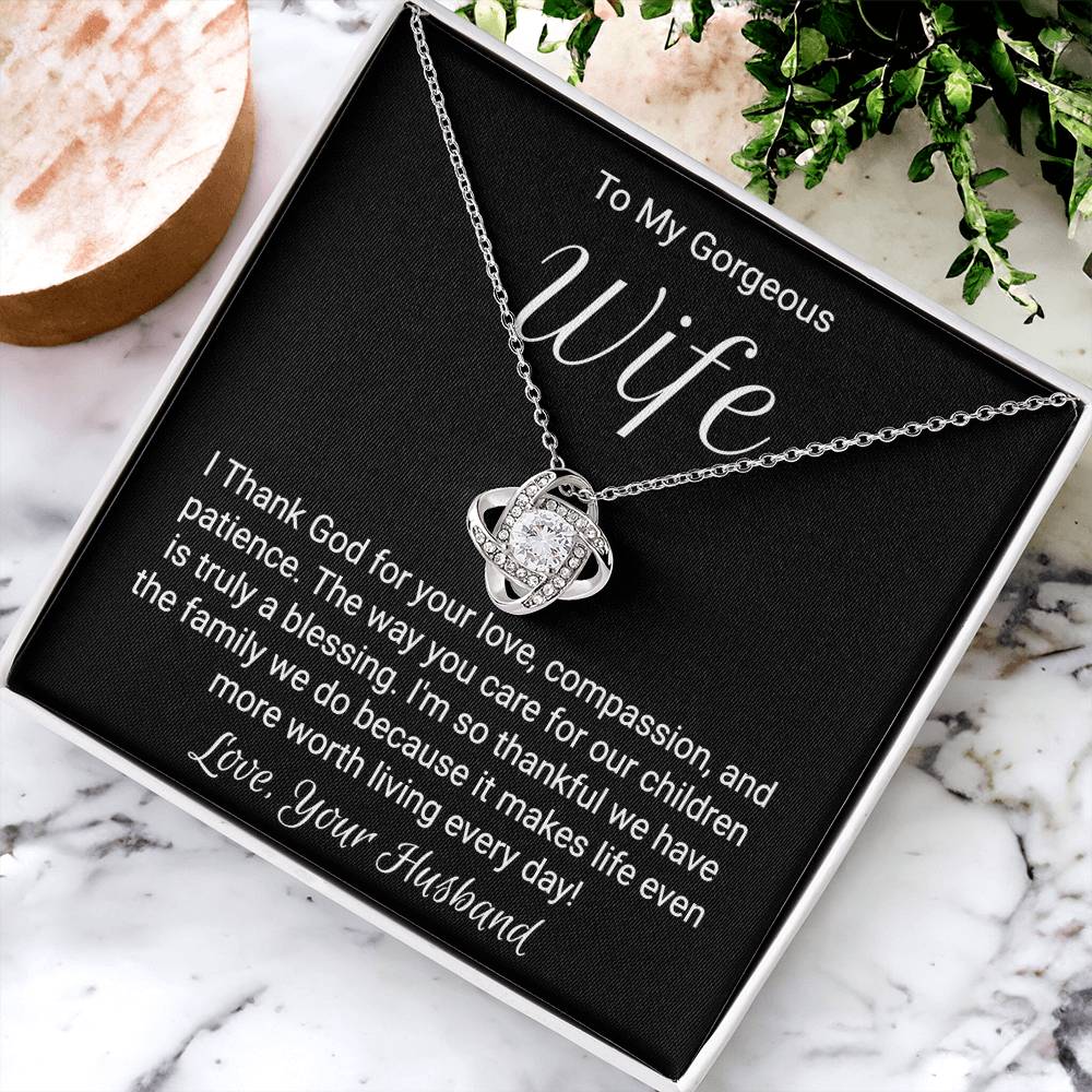 Anniversary Necklace For Wife - Love Knot Love Knot Necklace