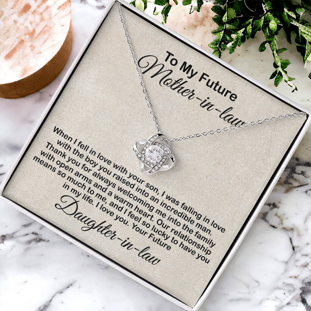 Love Knot Necklace For Mother In Law- Mother&#39;s Day Gift For Mother-In-Law Gift For Mother In Law From Daughter In Law Love Knot Necklace