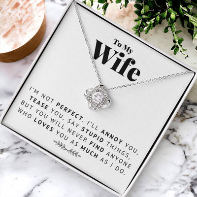 I'm Not Perfect I'll Ann Love Knot Necklace
