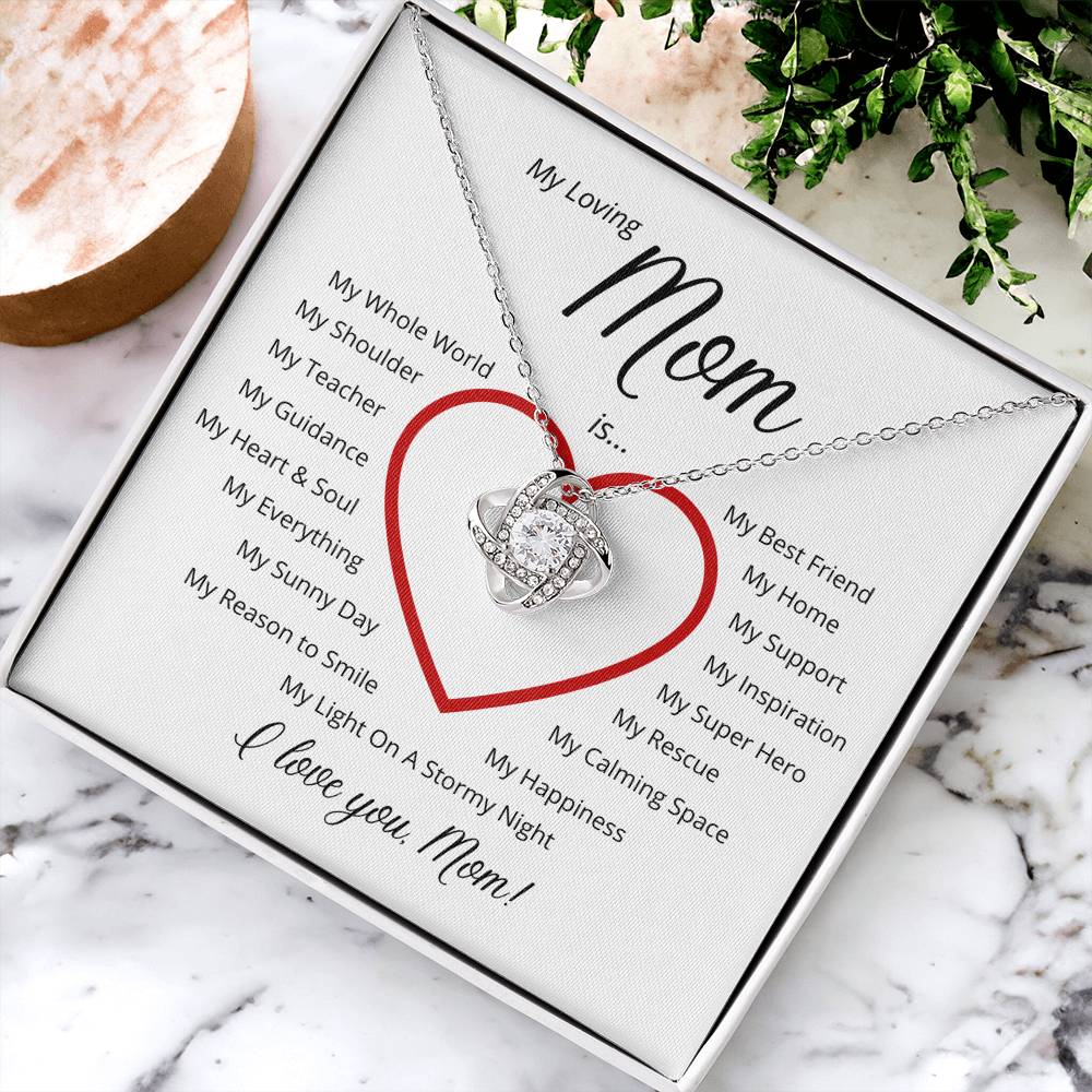 For My Loving Mom - A Perfect Gift For Mother&#39;s Day 🎁 Love Knot Necklace