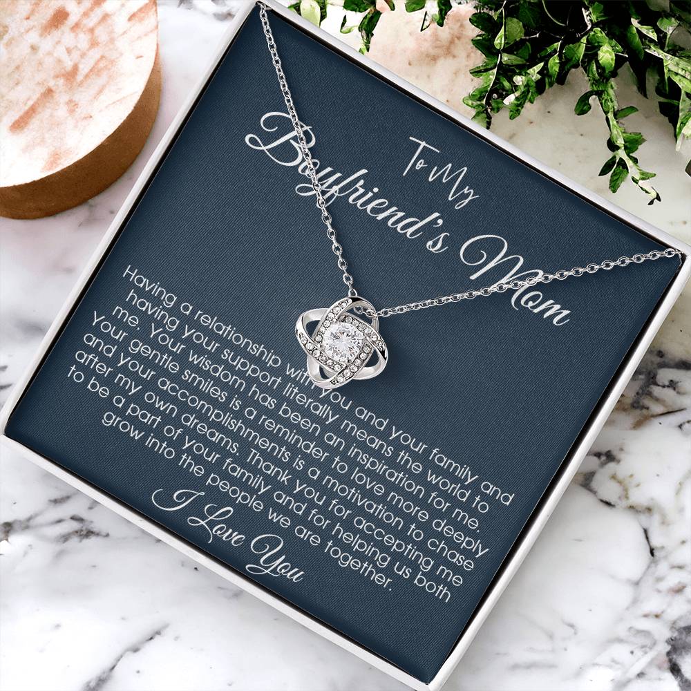 To My Boyfriends Mom Gift Gift For Boyfriend's Mom Boyfriend's Mom Birthday Mom Of Boyfriend Gift Mother's Day Gift For Boyfriend's Mom Love Knot Necklace