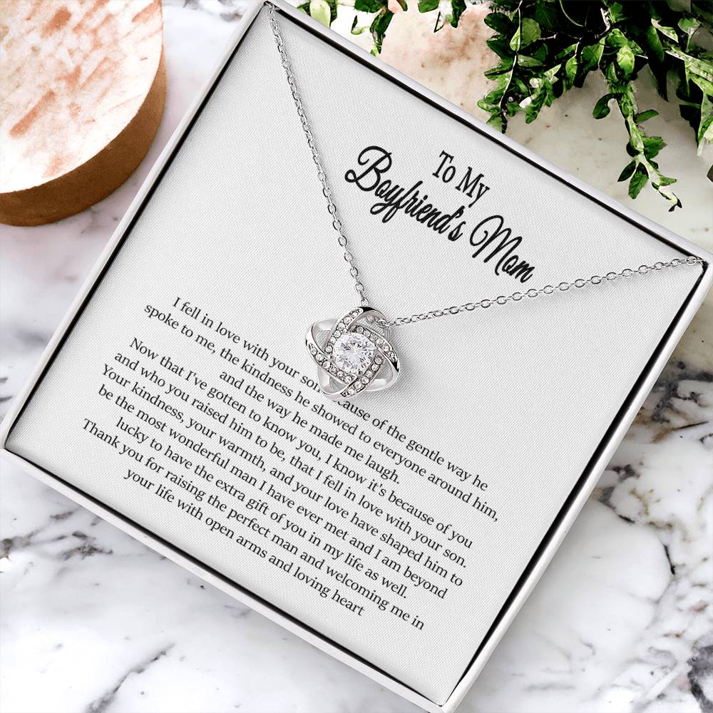 To My Boyfriend&#39;s Mom Boyfriend&#39;s Mom Gift To My Boyfriends Mom Gift Mother&#39;s Day Gift Birthday  Love Knot Necklace