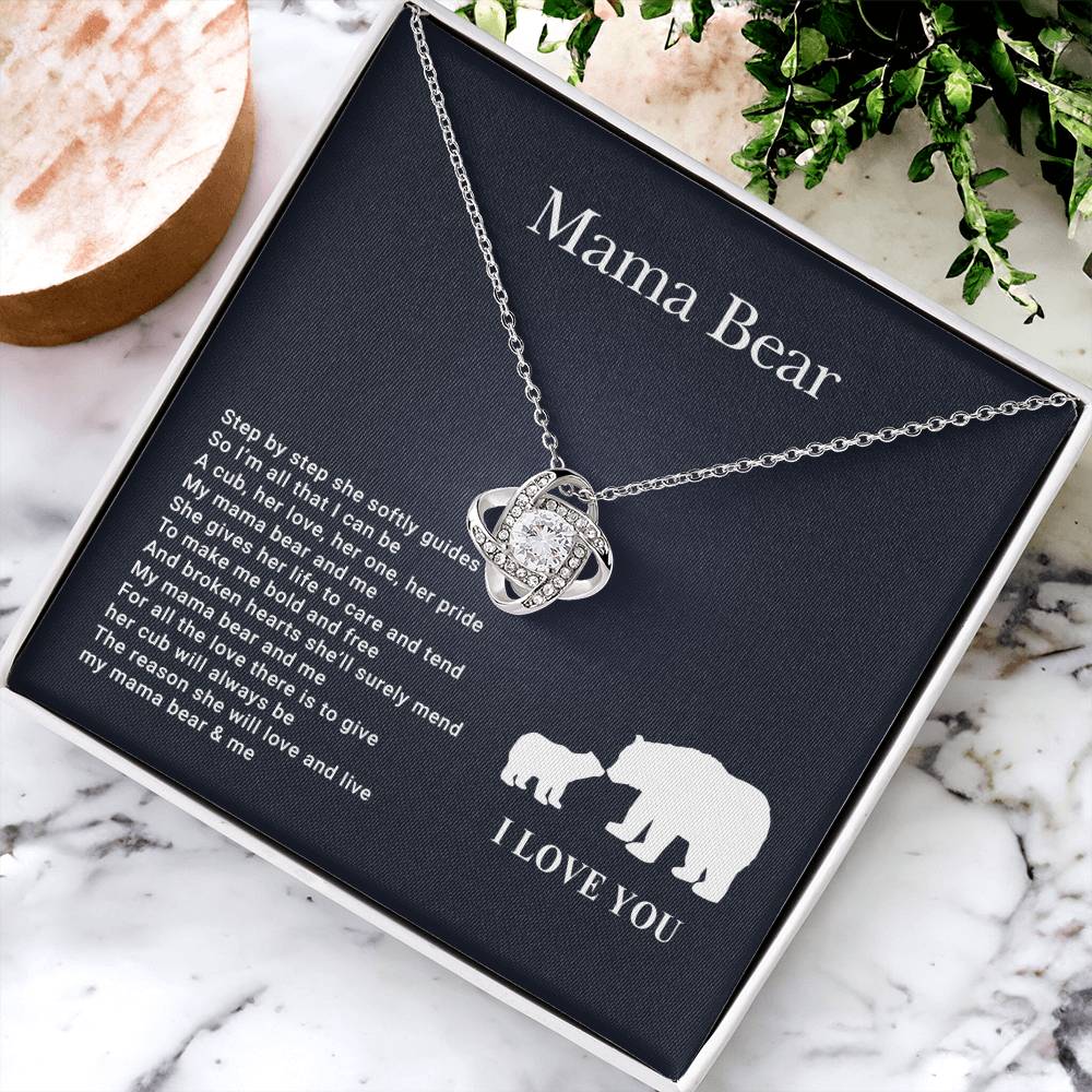Mama Bear Love Knot Necklace