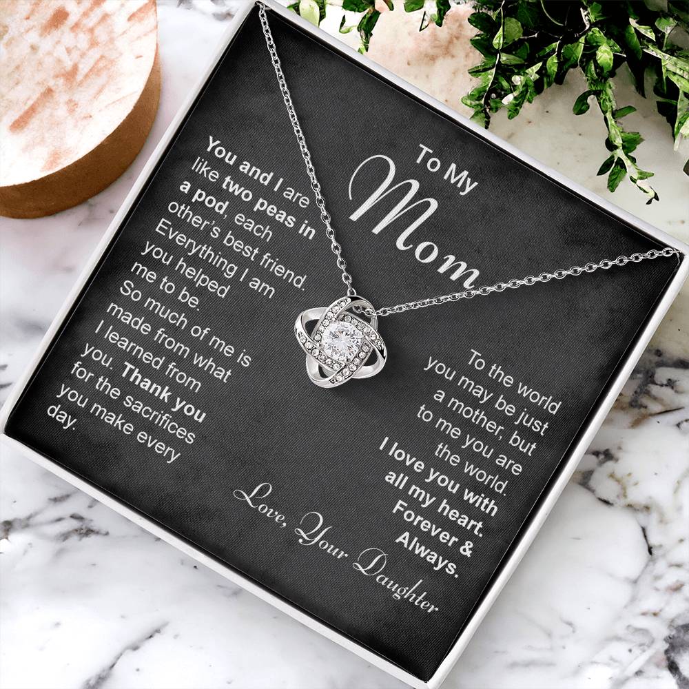 To My Mom The Love Knot Necklace Love Knot Necklace
