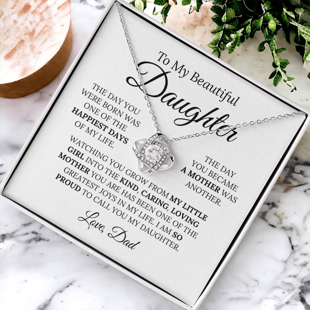 Heartfelt Mother&#39;s Day Gift For Daughter v2 Love Knot Necklace