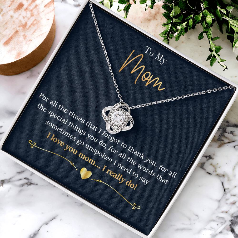 Mom - For All The Times 1 Love Knot Necklace