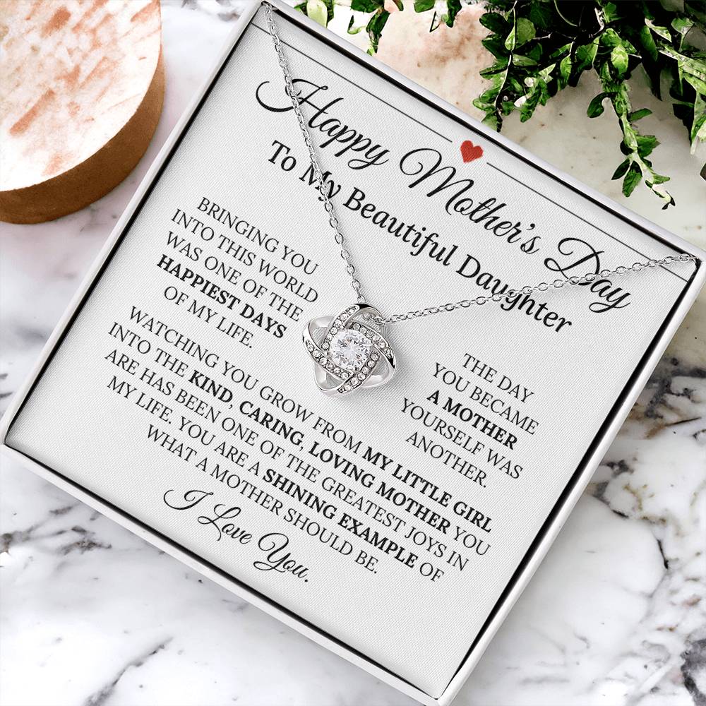 Heartfelt Mother&#39;s Day Gift For Daughter 2 Love Knot Necklace