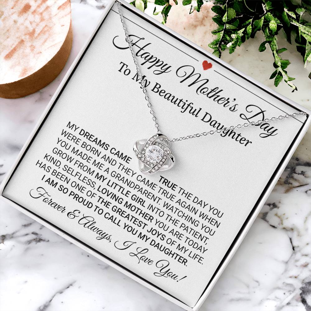 Mother&#39;s Day Gift For Daughter 1 Love Knot Necklace