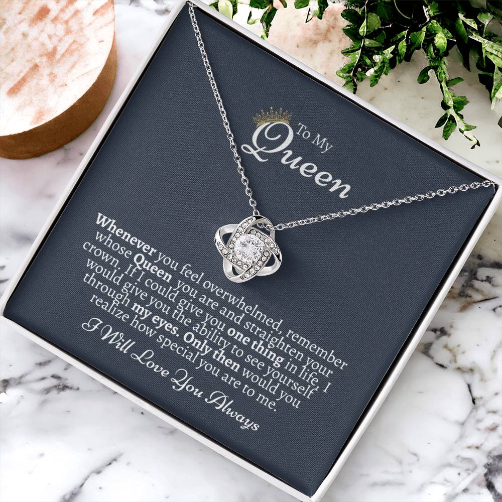 Granddaughter Gift From Grandparents Necklace For Granddaughter Love Knot Necklace