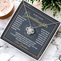 To My Lovely Granddaughter - You Will Be One Of The Most Beautiful Chapters Love Knot Necklace