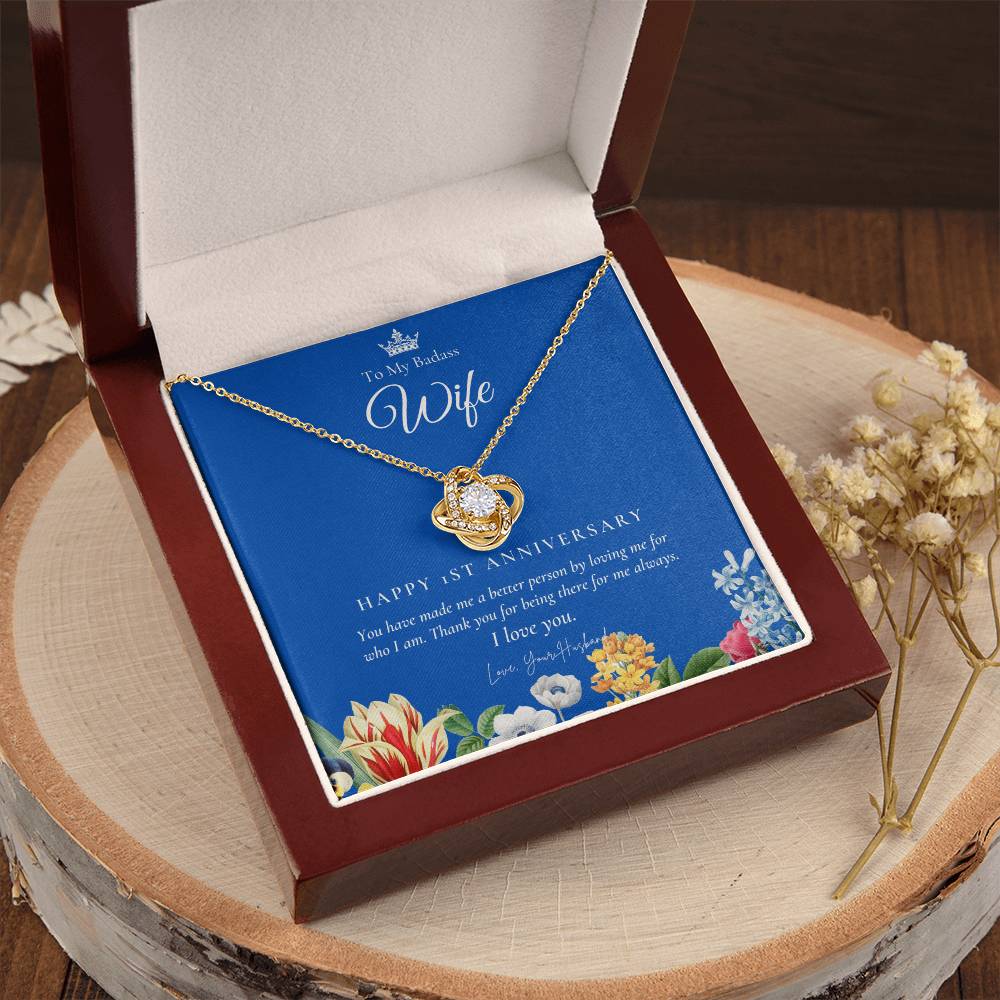 1 Year Anniversary Gift For Wife 1 Year Anniversary Gifts 1 Year Wedding Anniversary Gift Ideas 1St Wedding Anniversary Gift F(6) Love Knot Necklace